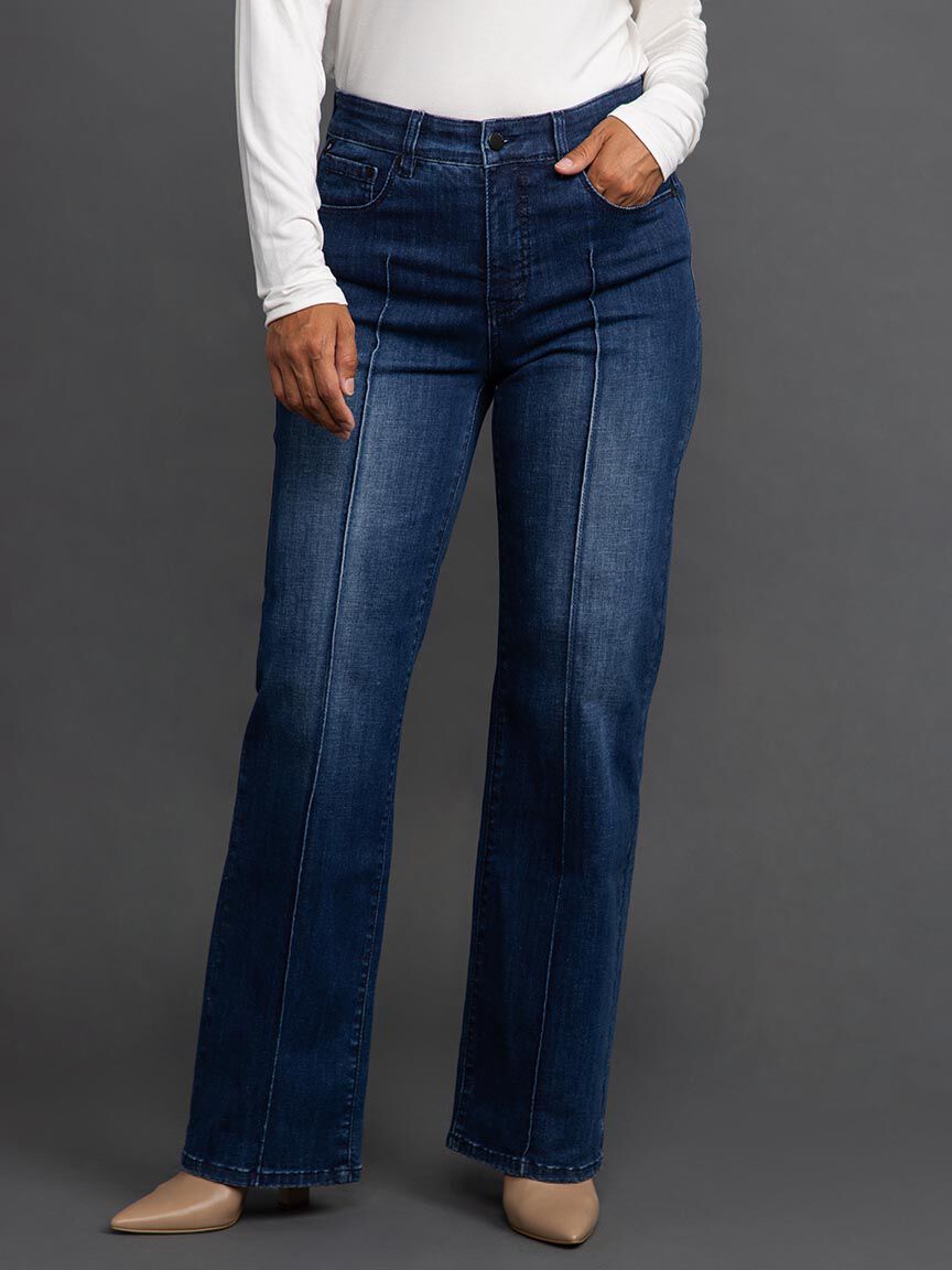 Wide Leg Jeans with Center Seam Image 2
